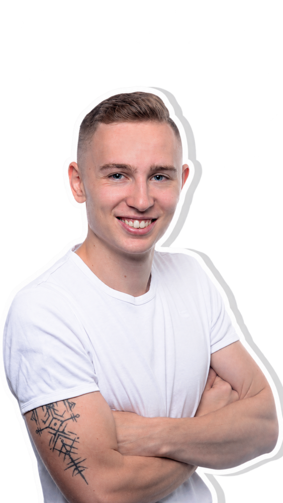 Lächelnder Mann Als Sticker Porträt